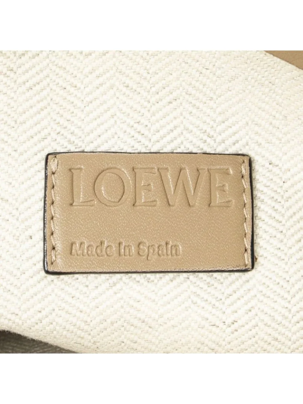 Loewedouble Pouch Crossbody Brown Animal Embossed Leather